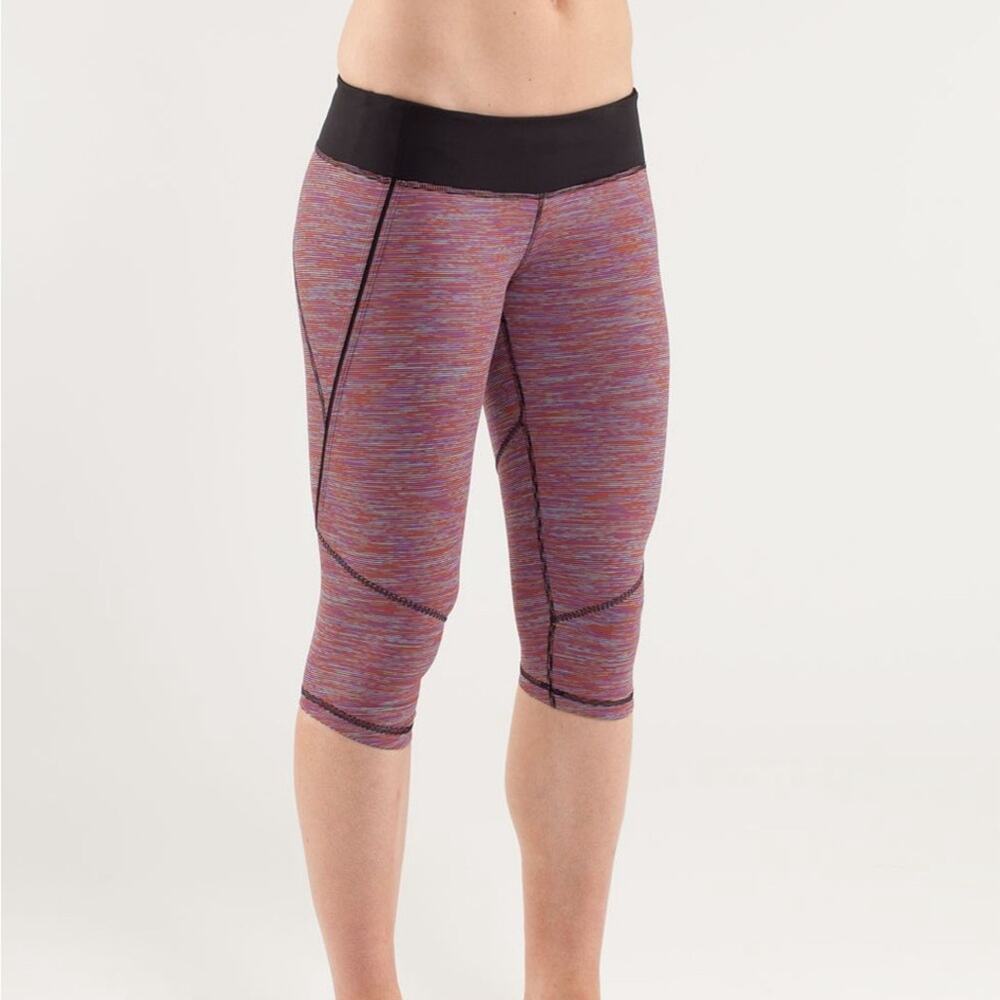 Lululemon Run: Excel Crop Wee Are From Space Capri Leggings